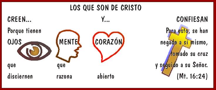 Los que son de Cristo creen y confiesan su Señorio