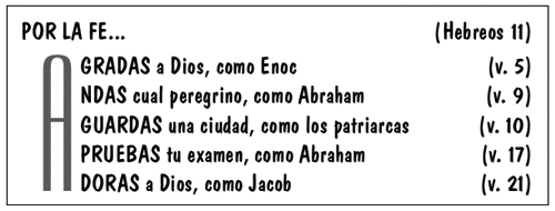 Por la fe... 