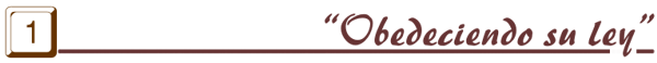 Obedeciendo su ley