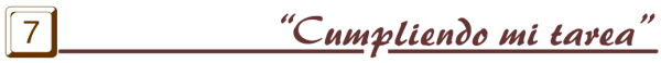 Cumpliendo mi tarea