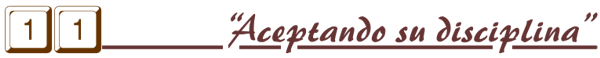 Aceptando su disciplina
