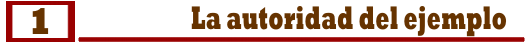 La autoridad del ejemplo